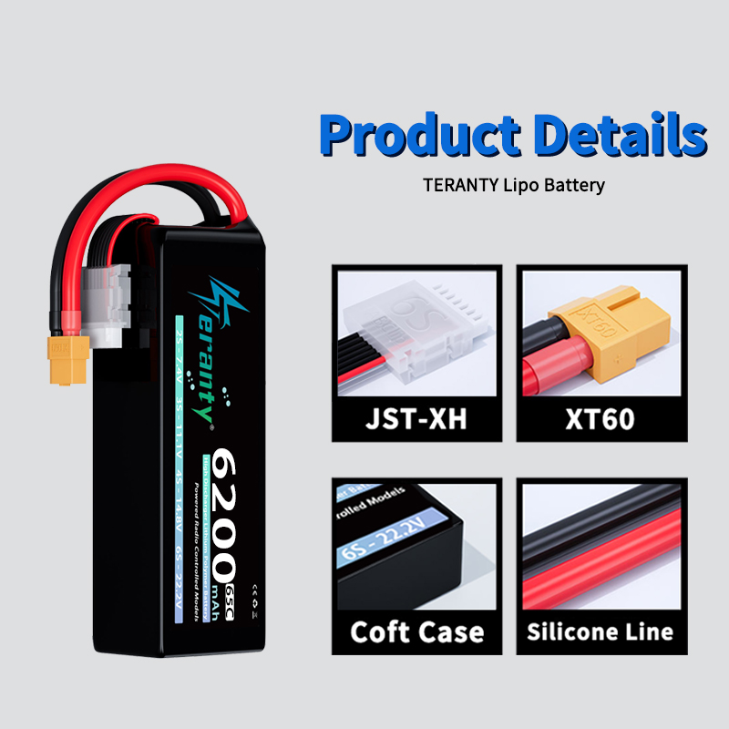 แบตเตอรี่ลิโพ TERANTY 6S 6200m - Drone Battery 6S บทวิจารณ์และราคา