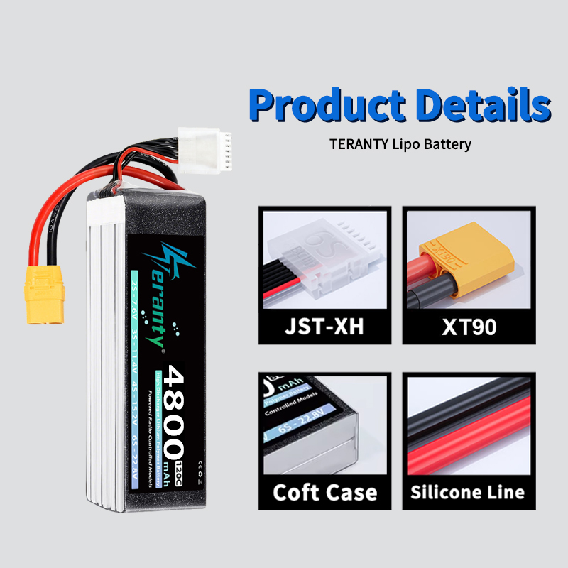 TERANTY 6S 4800mAh แบตเตอรี่ลิ - Drone Battery Connector บทวิจารณ์และราคา